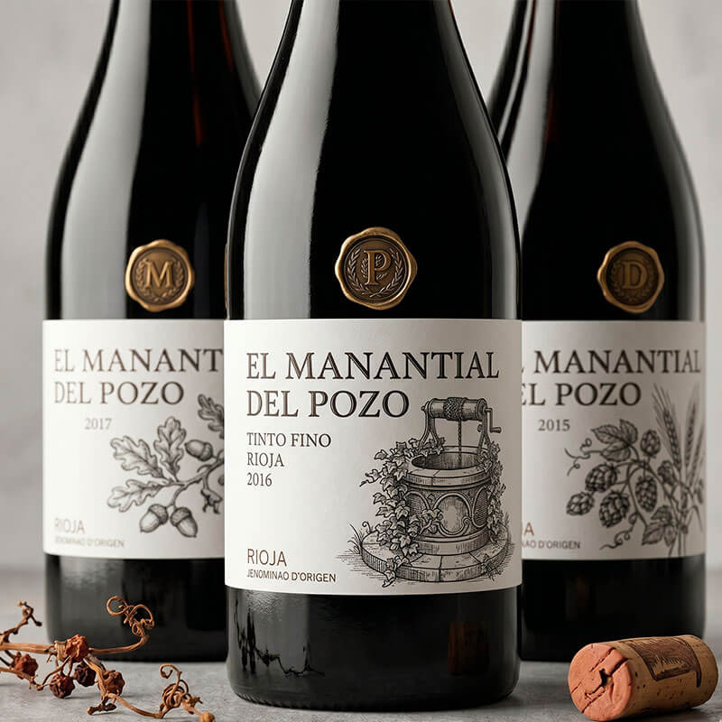 etiquetas botella vino