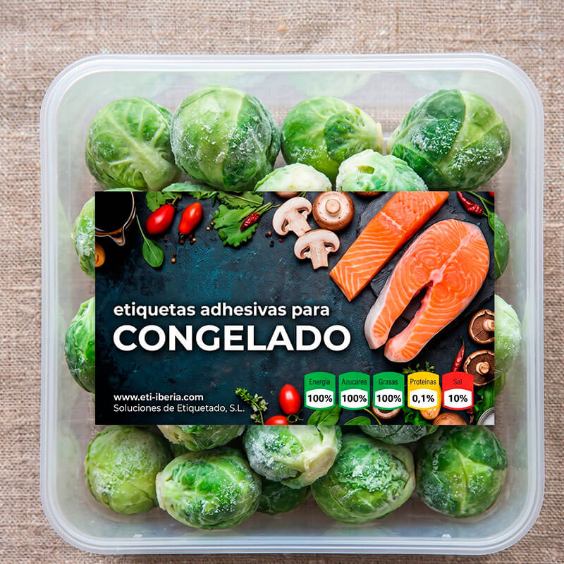 etiquetas producto congelado